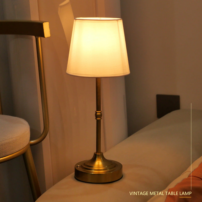 Retro Fabric Table Lamp with Touch Control