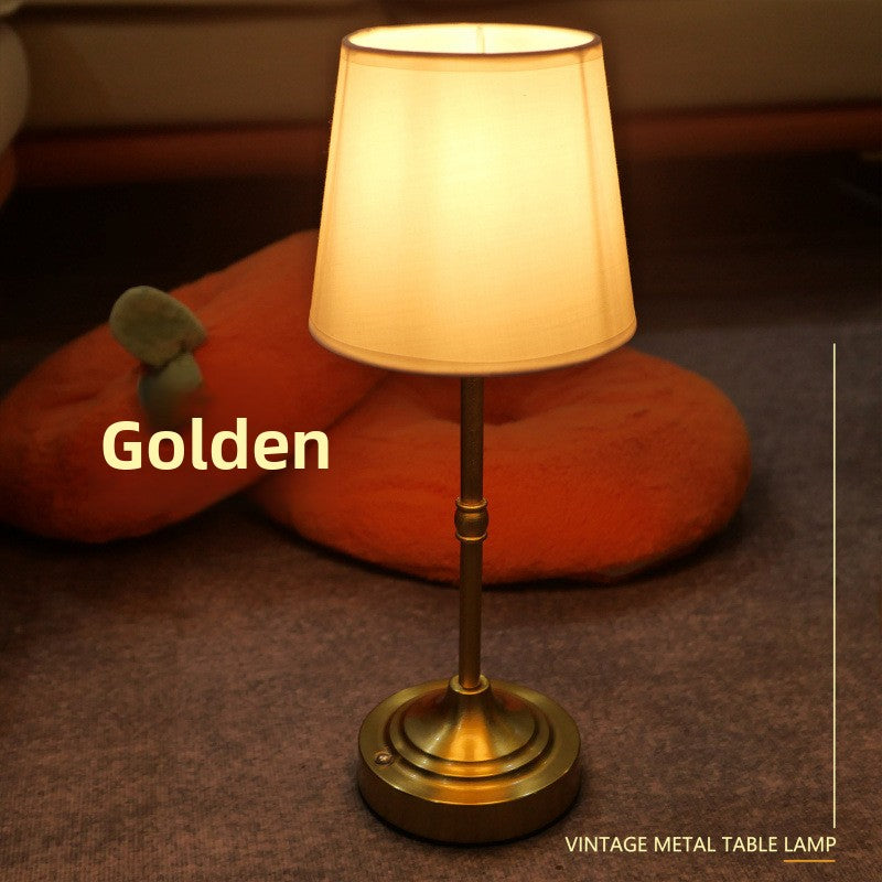 Retro Fabric Table Lamp with Touch Control