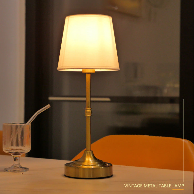 Retro Fabric Table Lamp with Touch Control
