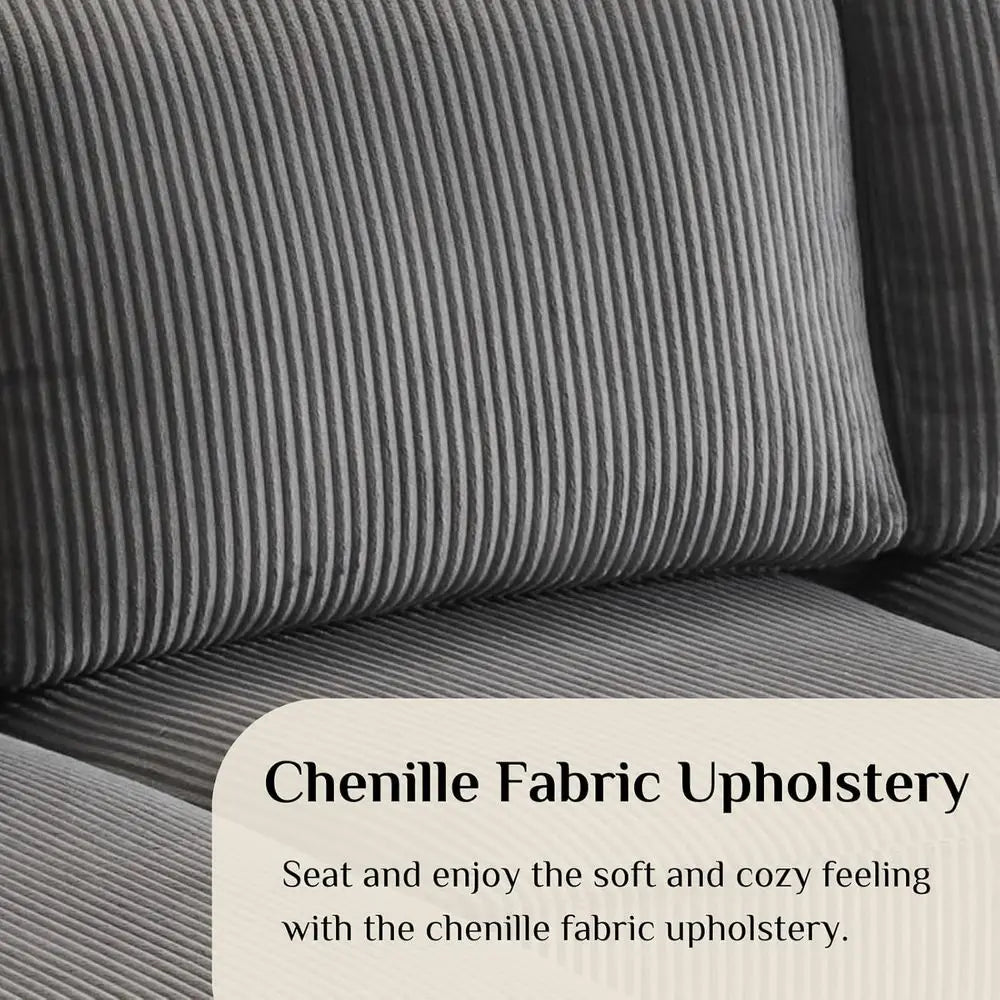 Activity limited-time pricePromotion4-Seat U-Shape Sectional Sofa with Reversible Chaise in Corduroy Fabric for Living or Family