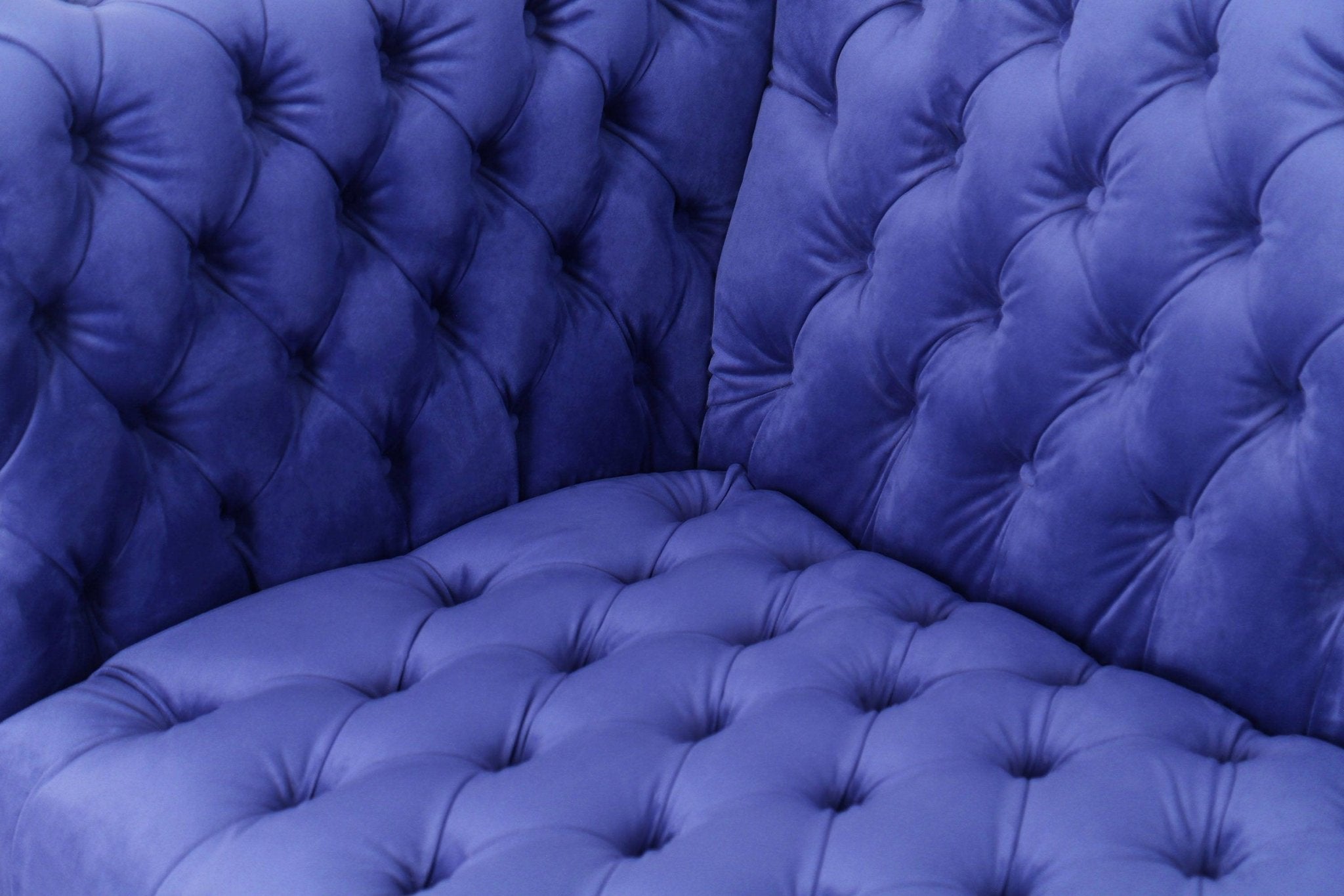 Canvello Blue Velvet Tufted Sofa-4